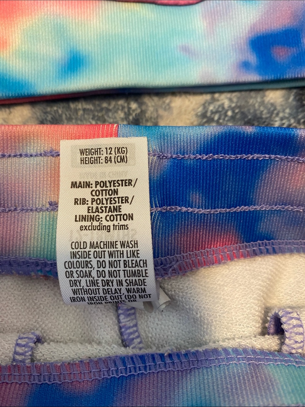 💥 Bonds Set | Tie-Dye Sweatshirt & Joggers - Pink Blue | Size 1 | 12-18 months - Picture 4 of 9